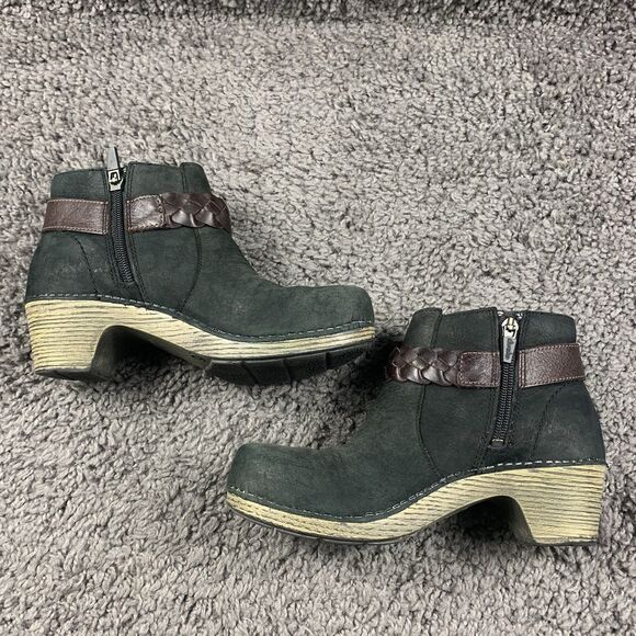 Dansko Boots Womens Tivoli Michelle Ankle Braided Black Nubuck US 5.5-6 EUR 36 - Picture 4 of 8